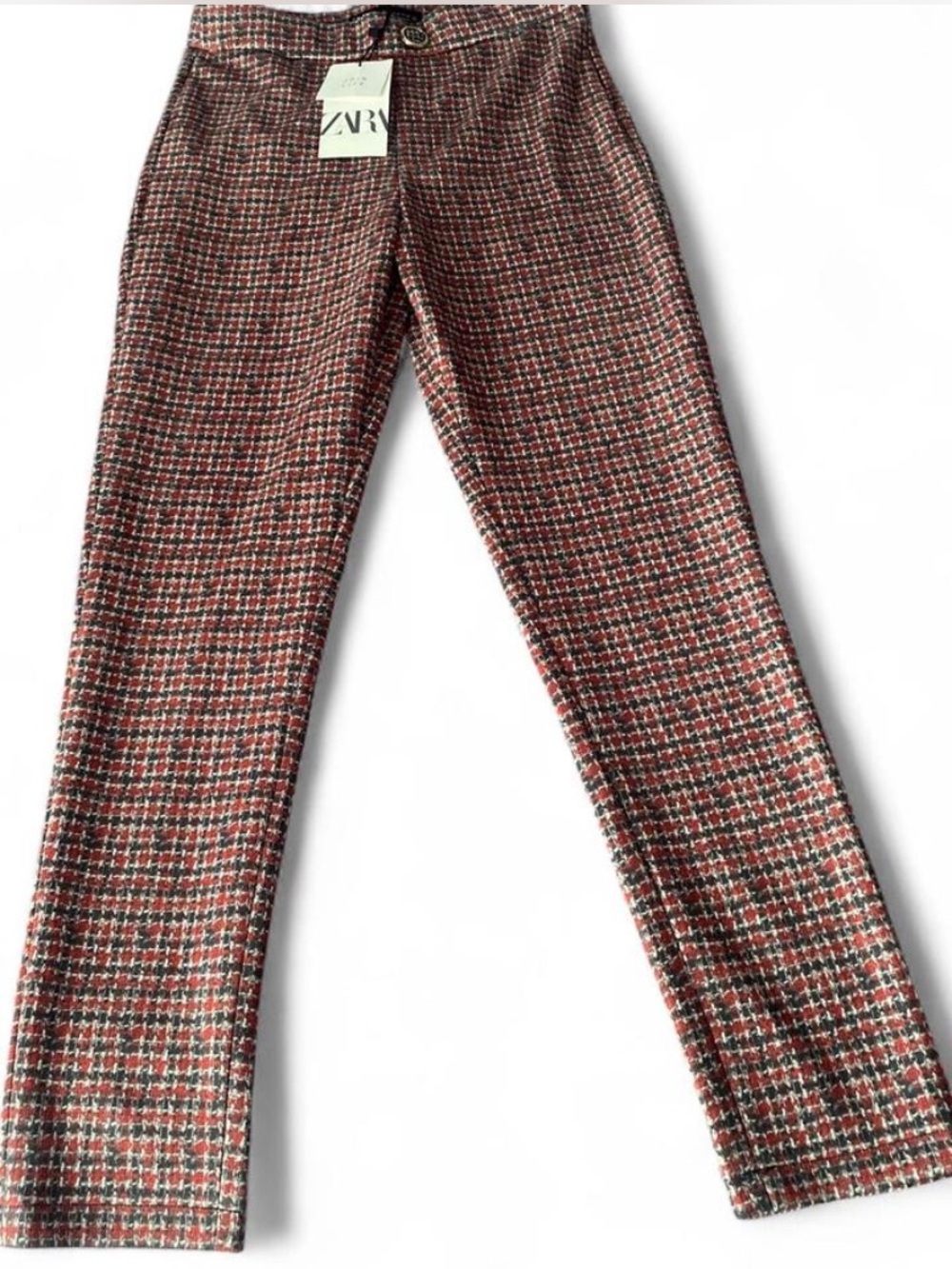Zara Hi-Rise Plaid Leggings